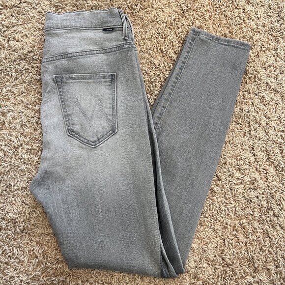 Mother Jeans Women’s The Swooner Supermoon Stripe Gray Size 29 Stretchy - Picture 5 of 9